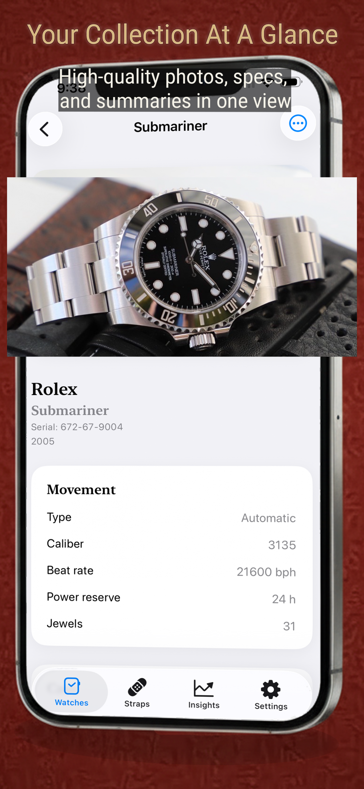 Watch detail screenshot