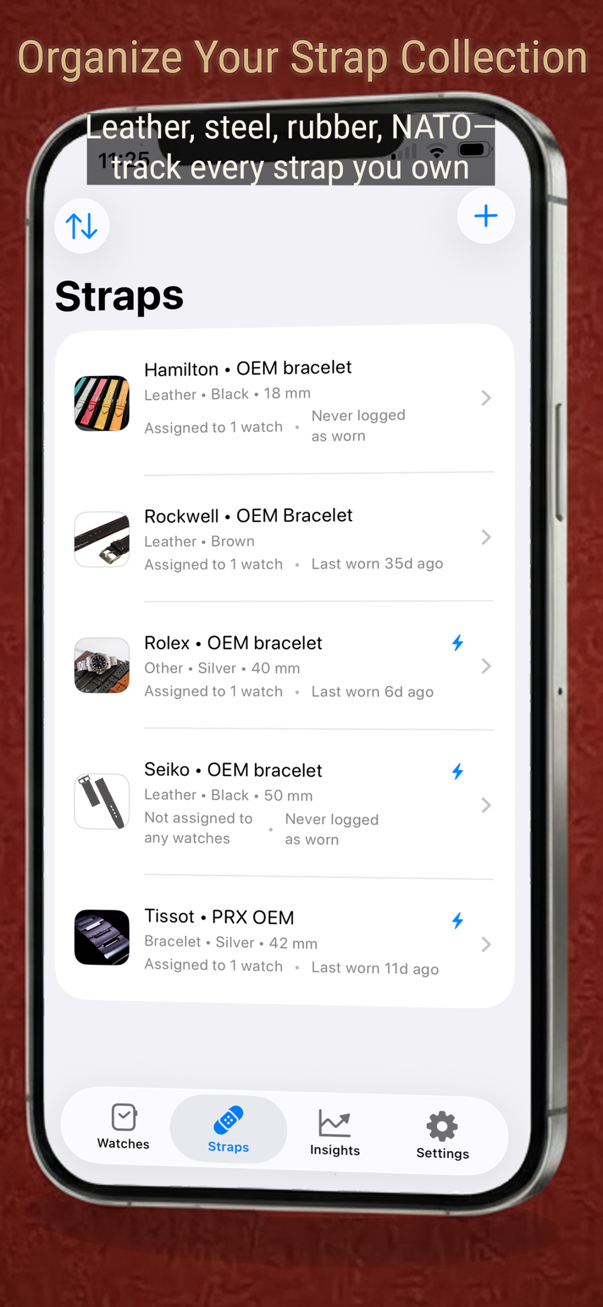 Strap tracking screenshot