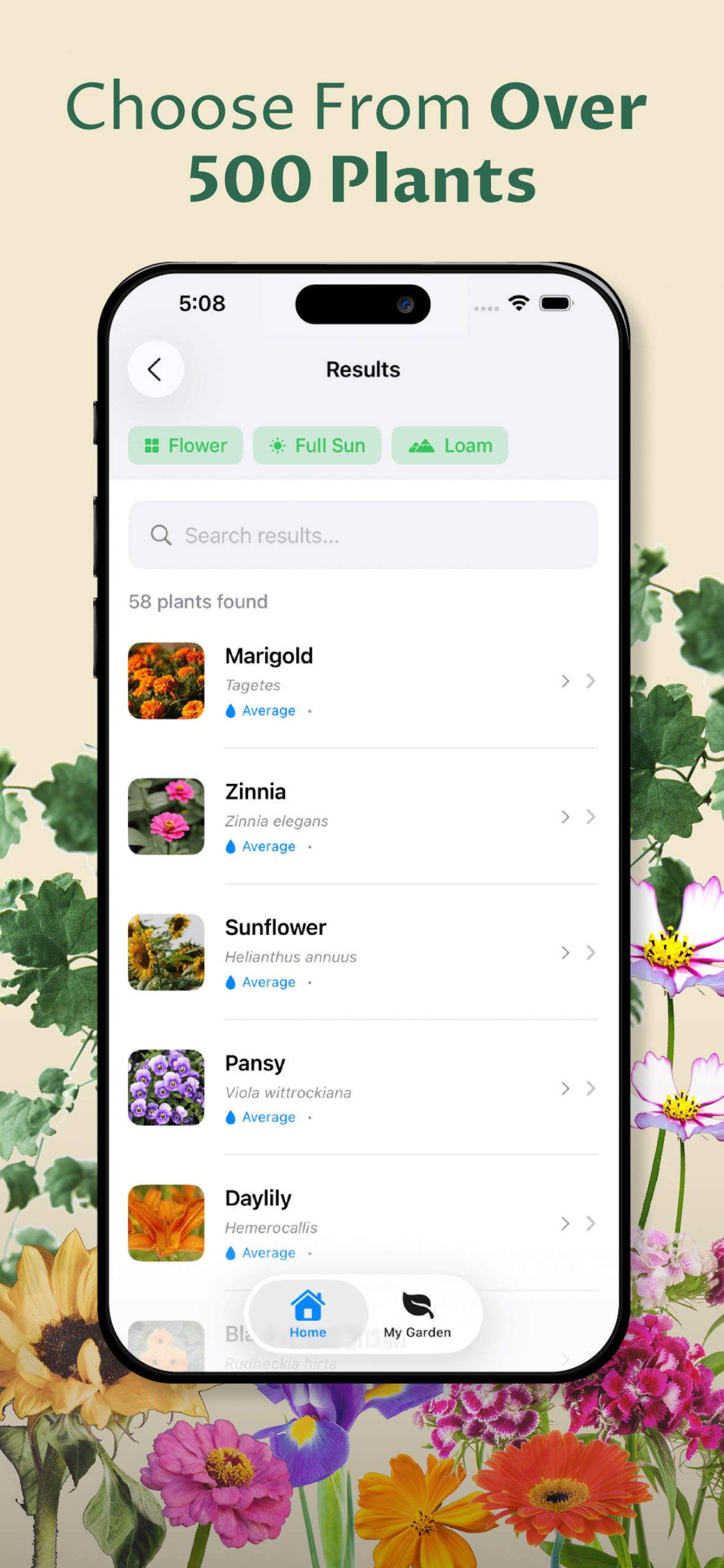 Plant library screenshot