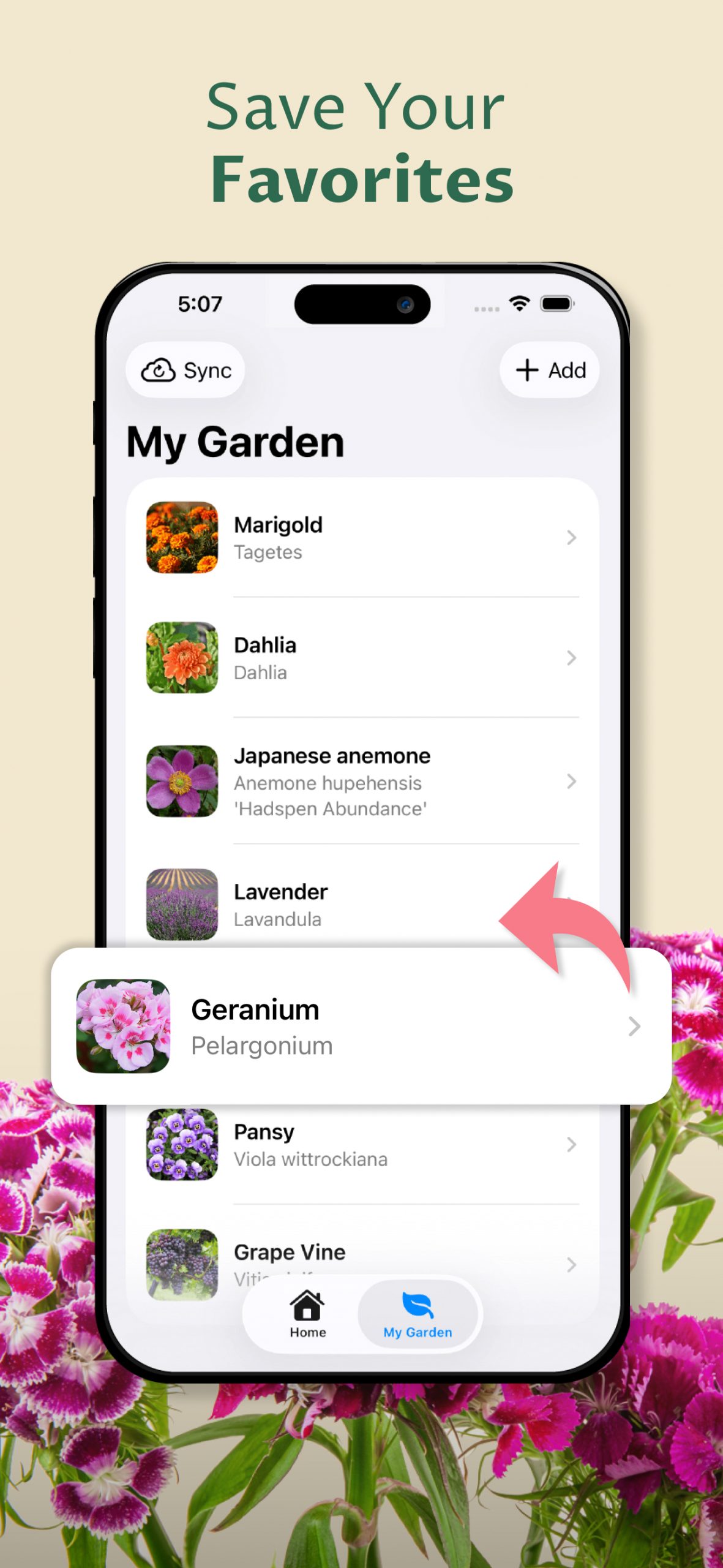 Favorites screenshot